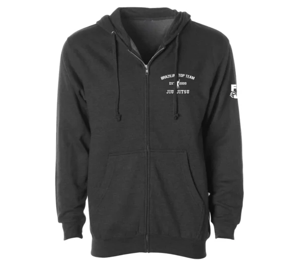 BTT Collegiate Charcoal Grey Zip Hoodie ADULT - Brazilian Top Team